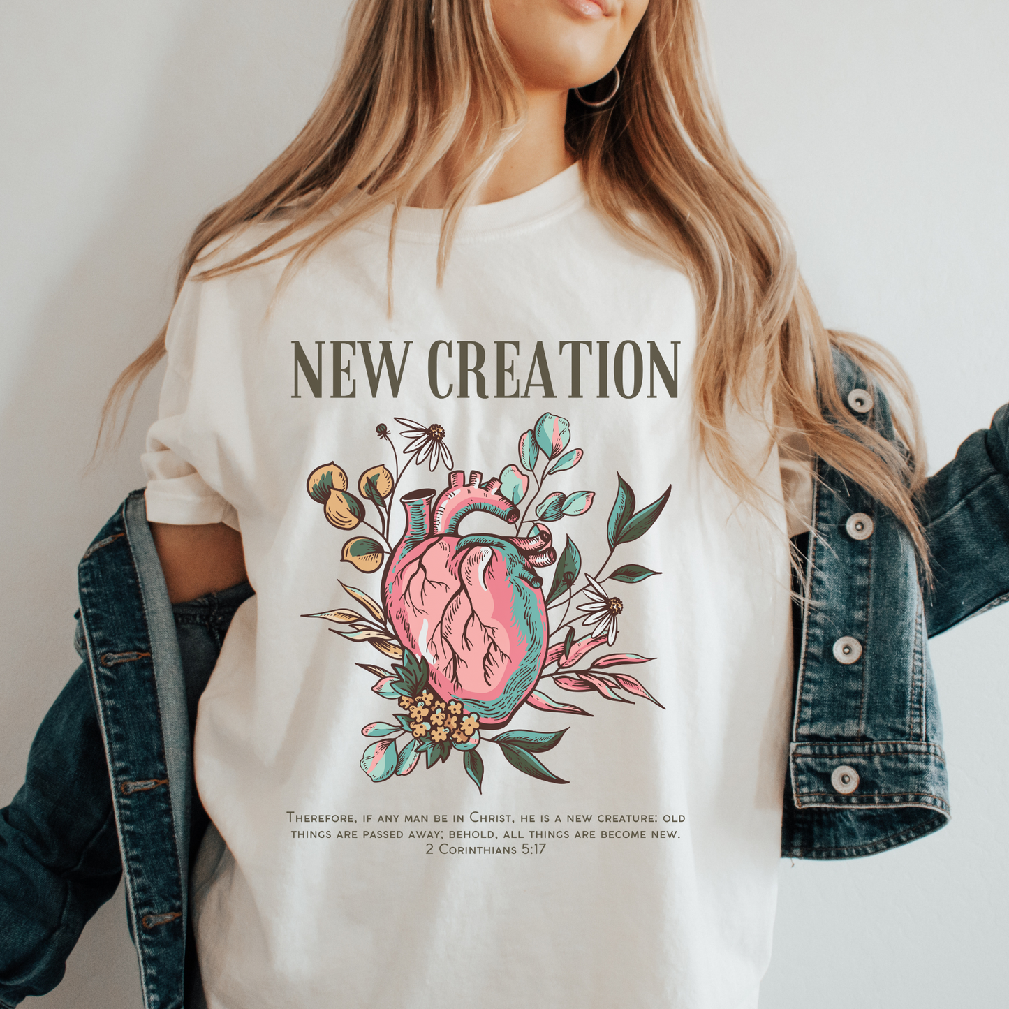 A New Creation Women's Cute Christian Shirt, trendy christian shirts for women