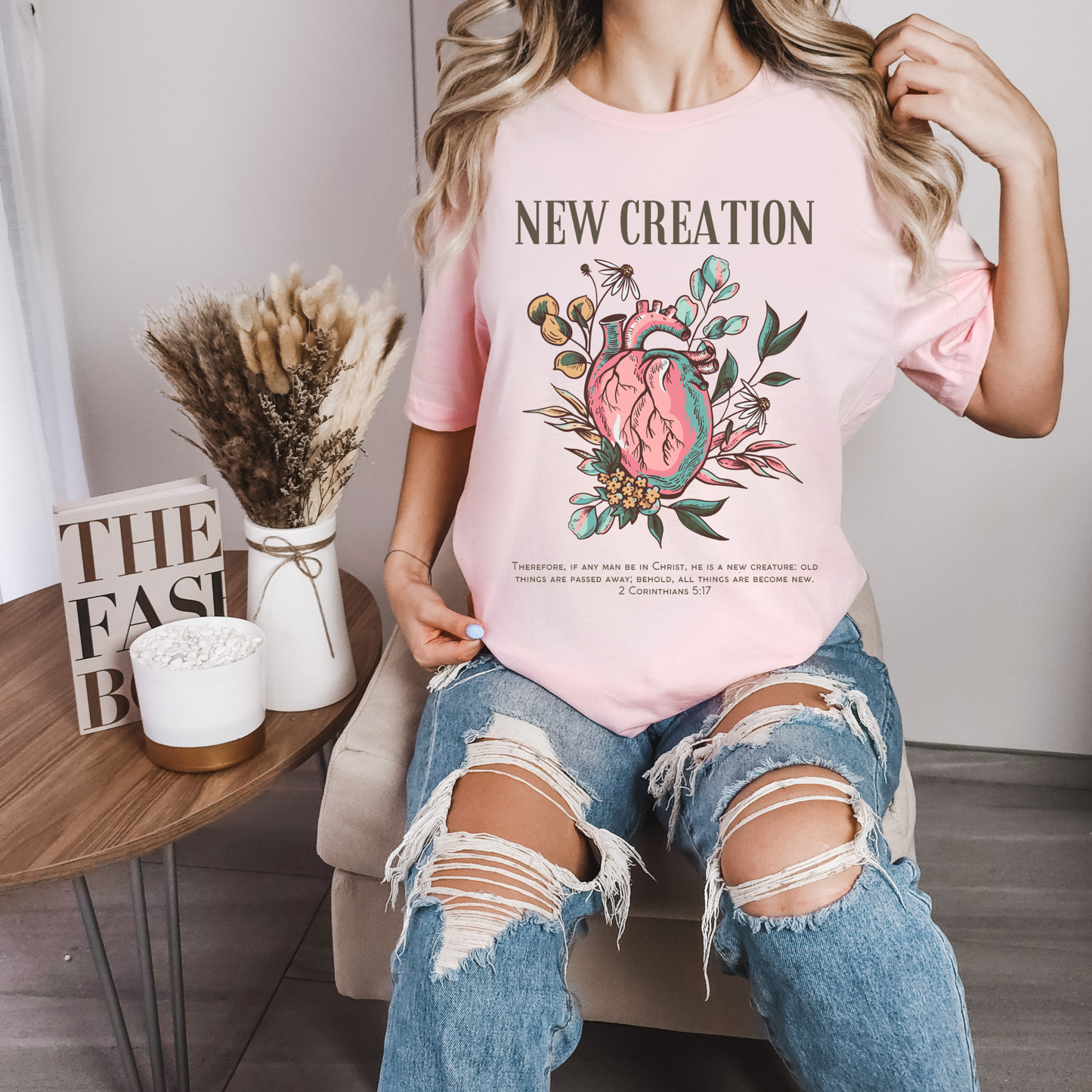 woman wearing womens christian gift shirt