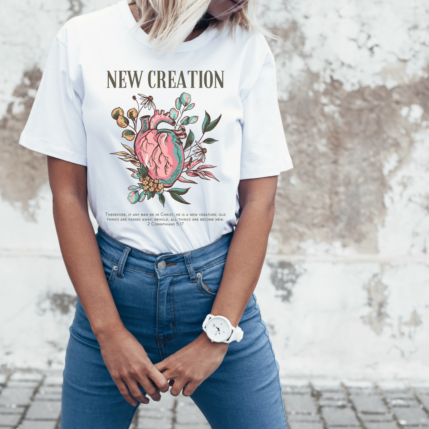 "A New Creation"-Women's Cute Christian Shirt