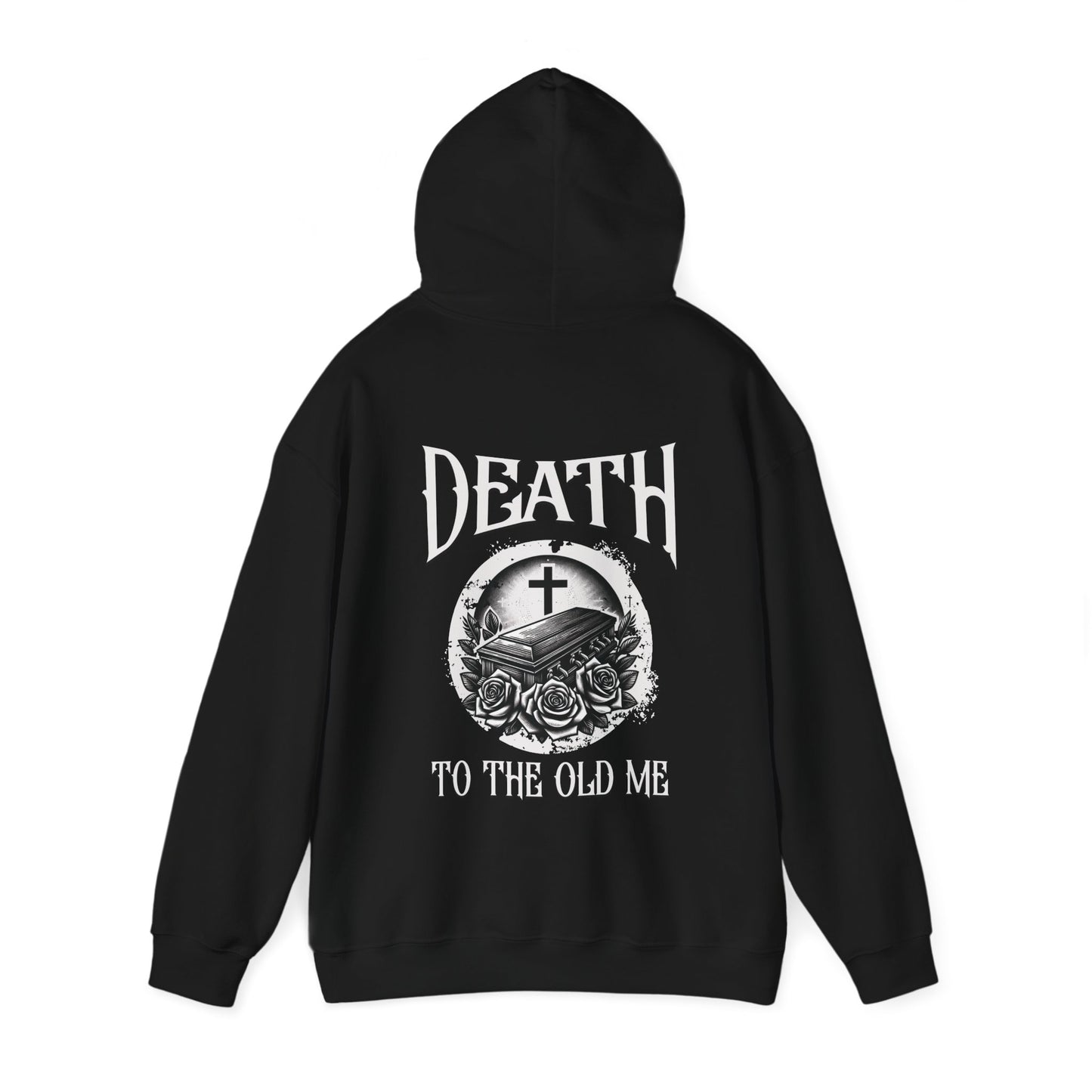 urban christian hoodie, black hooded sweatshirt, death to the old me