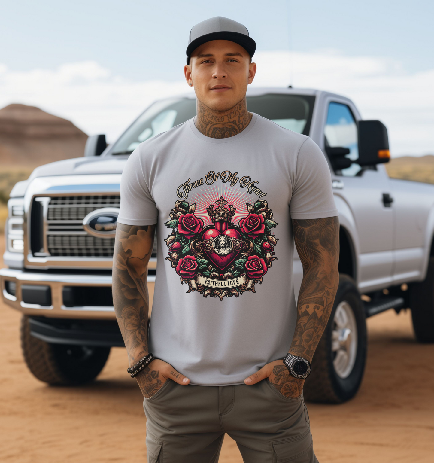 Throne Of My Heart-Christian Tattoo Jesus Shirt