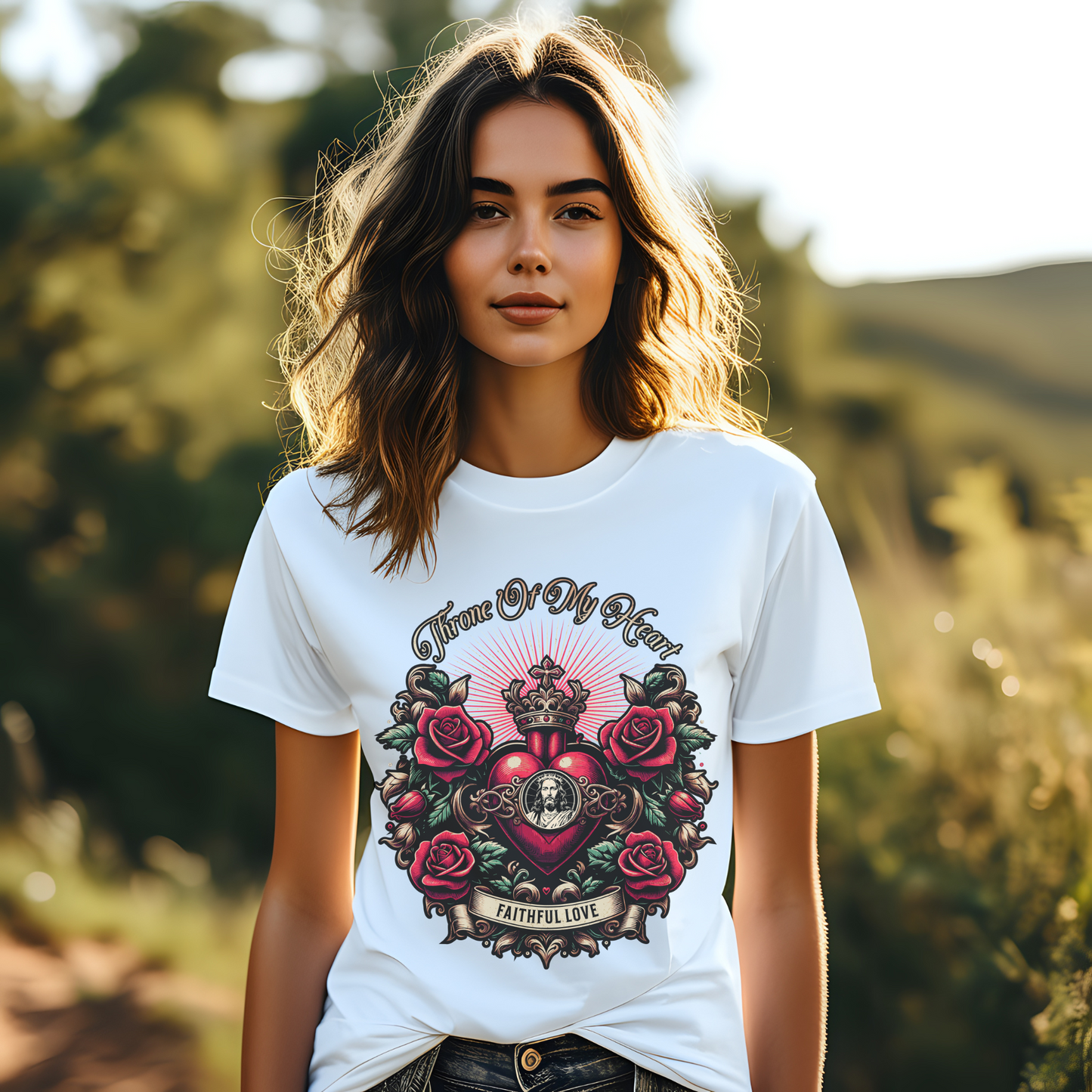 Throne Of My Heart-Christian Tattoo Jesus Shirt