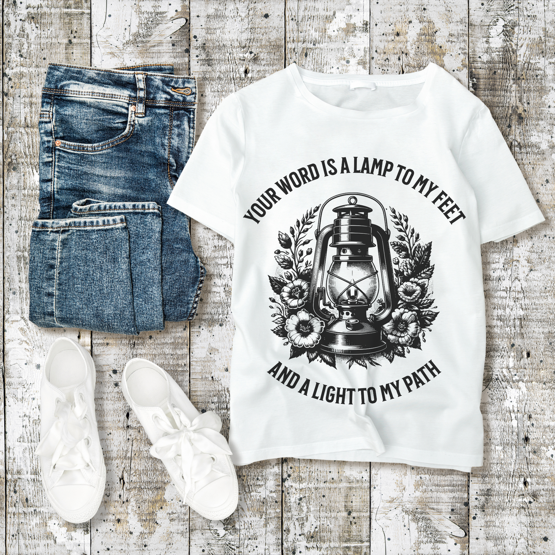 Your Word is a Lamp to my feet trendy Christian tshirt