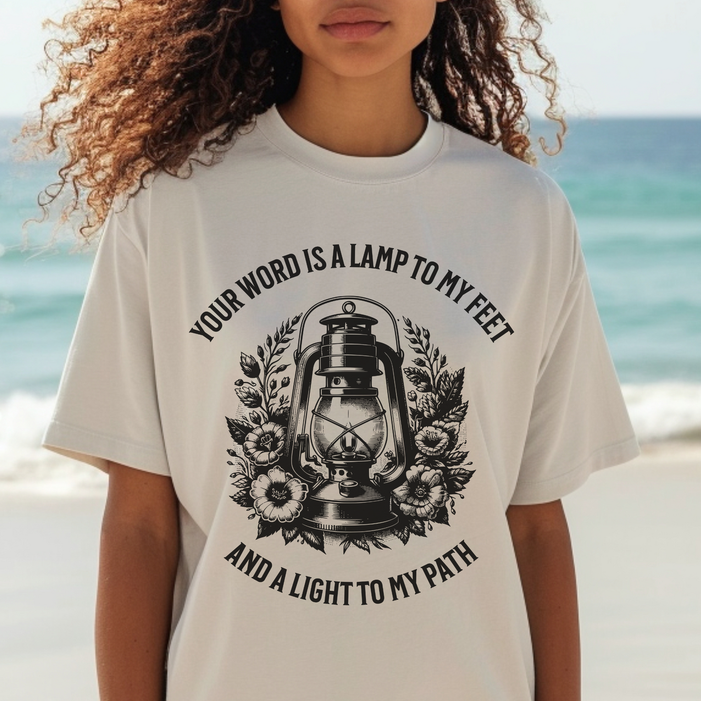 "Your Word is a Lamp" Unisex Christian Bible Verse Tee