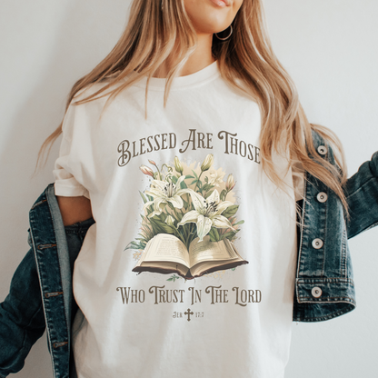 womens modern christian clothing trust the lord shirt