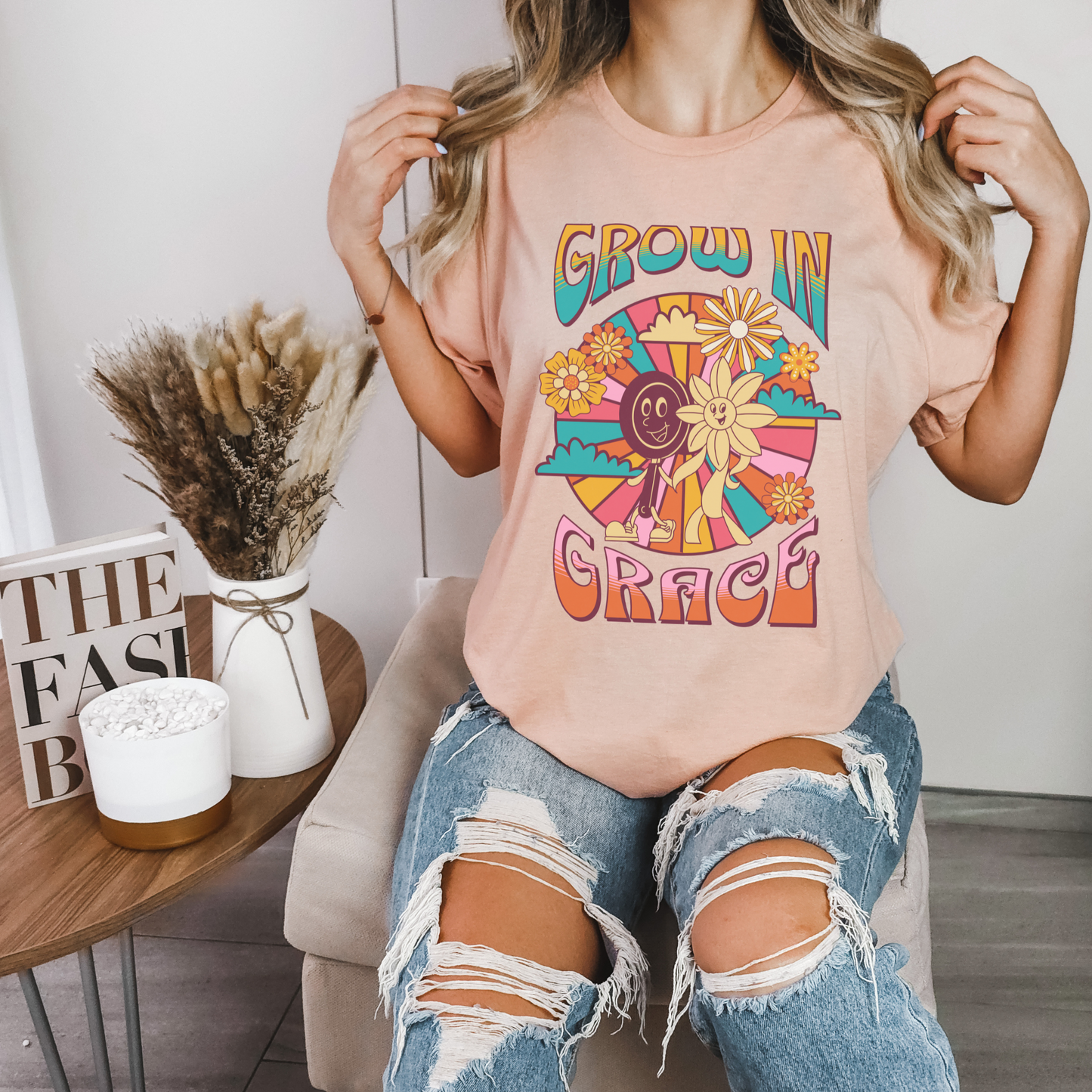 trendy womens christian shirt that says grow in grace