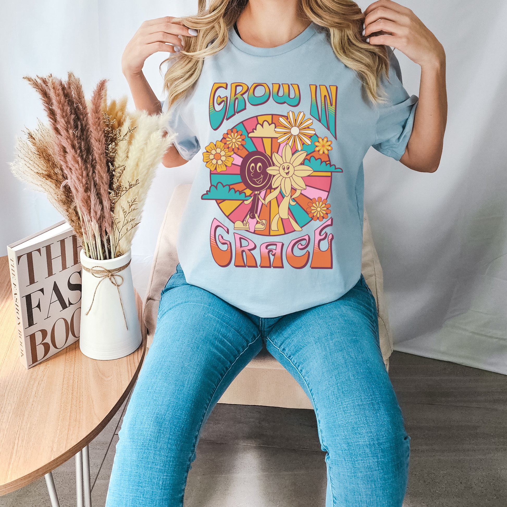 baby blue retro womens christian tee