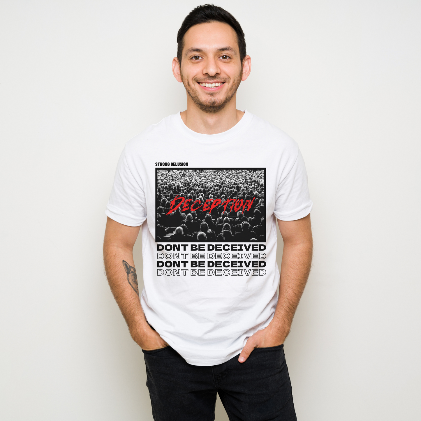 Dont Be Deceived Men's Alternative Christian Streetwear T-shirt