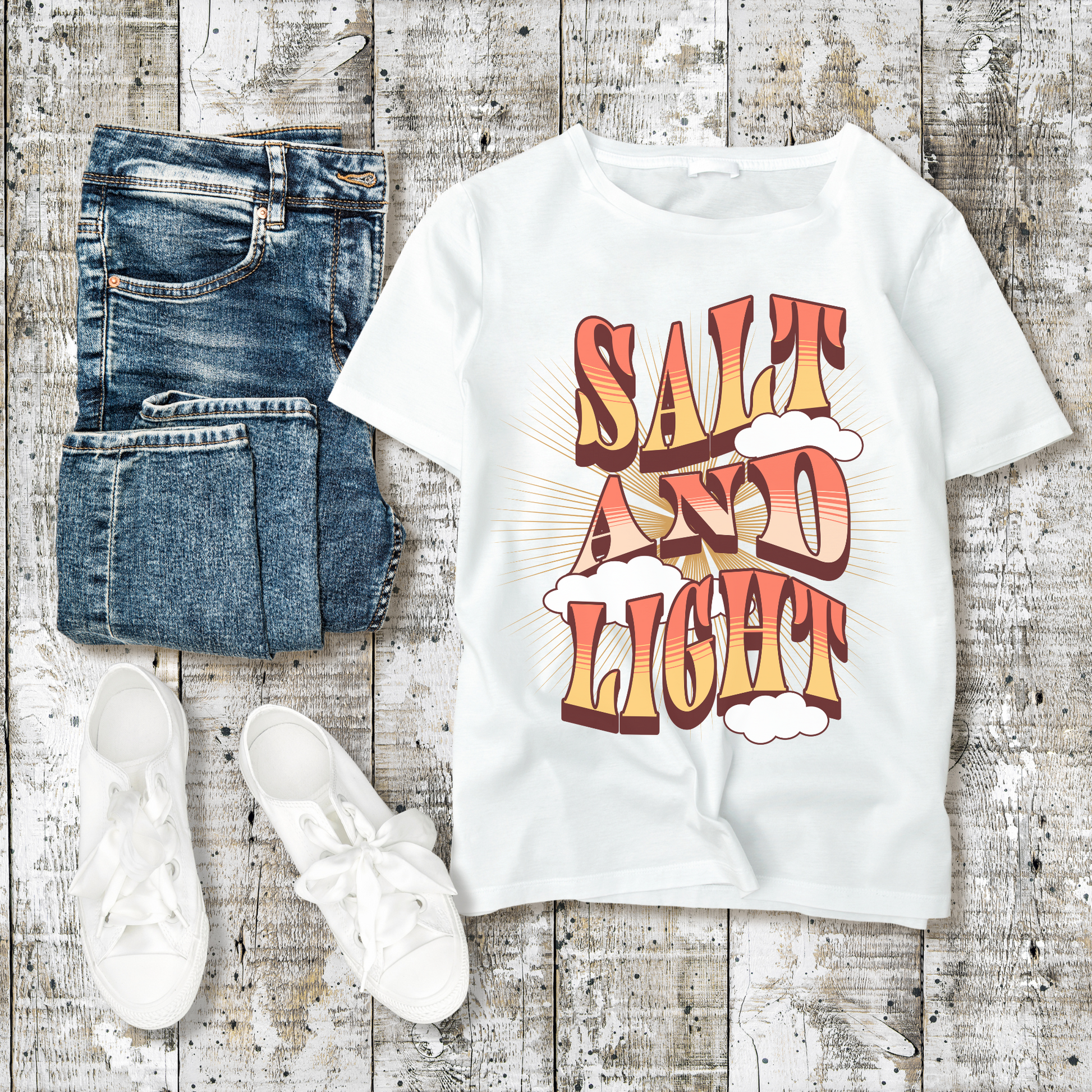womens salt and light christian tee