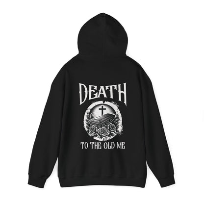 urban christian hoodie, black hooded sweatshirt, death to the old me