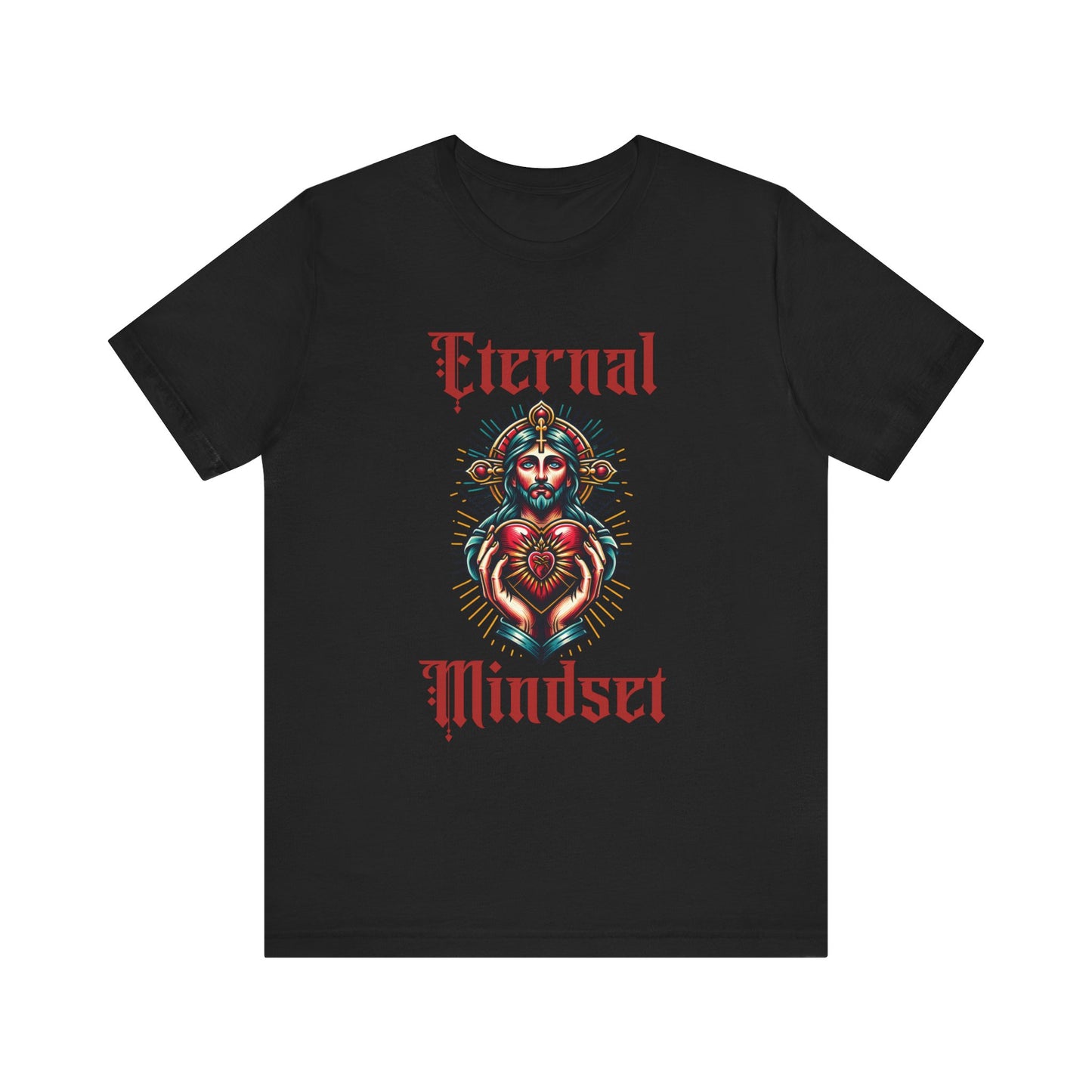 alternative christian short sleeve black jesus tshirt