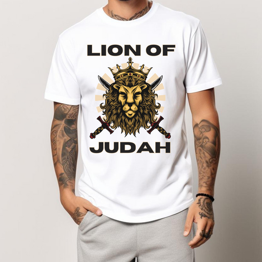lion of judah mens christian streetwear tshirt