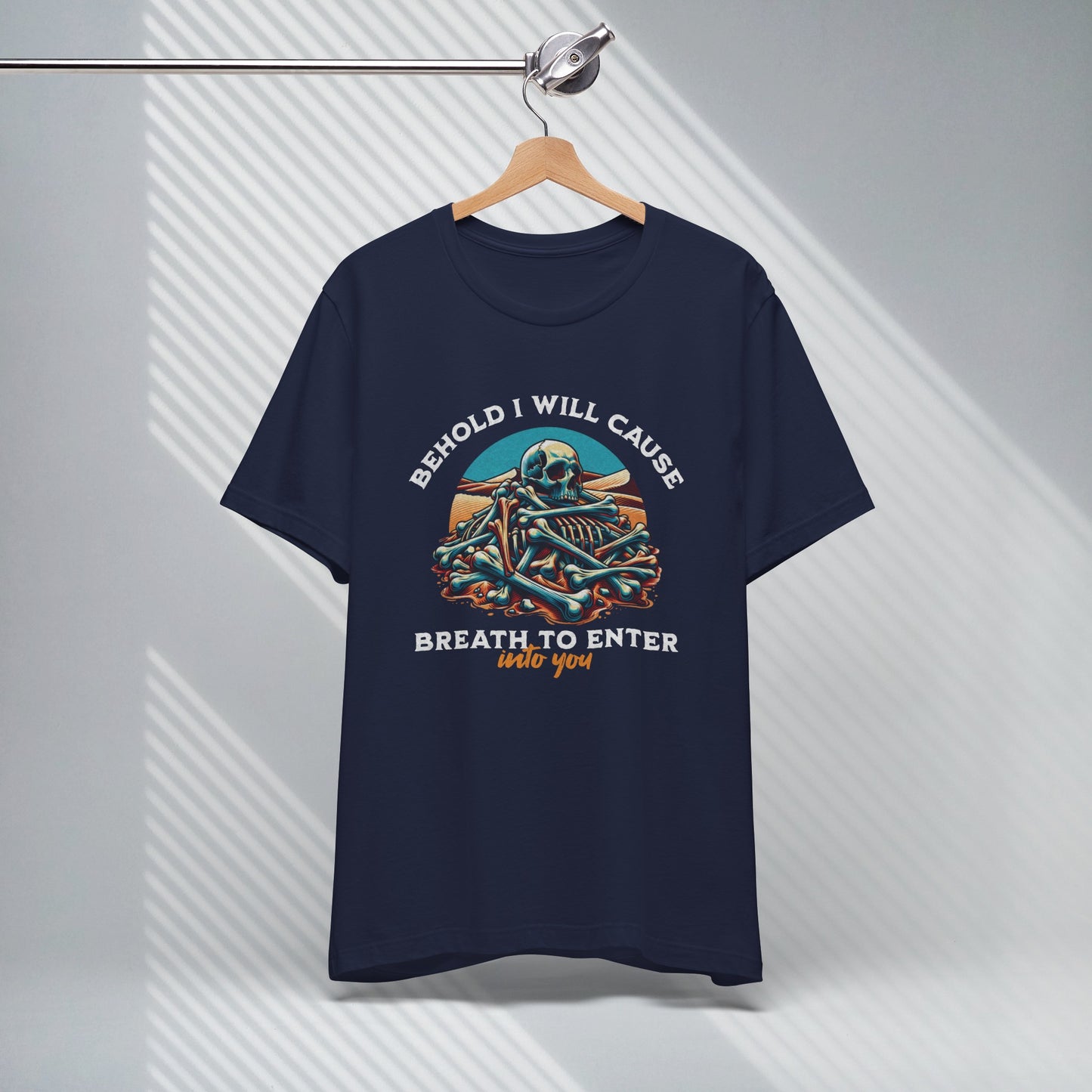 Men's Christian Streetwear Graphic T-Shirt, Ezekiel 37:5