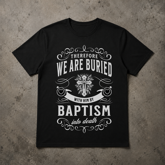 "Buried With Him" Romans 6:4 Alternative Christian Shirt