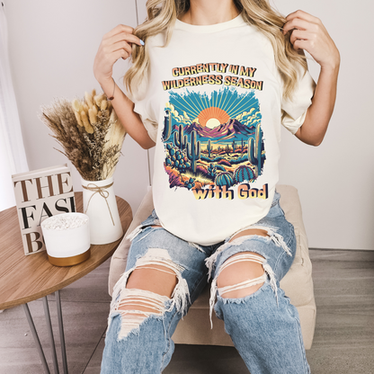woman wearing a modern christian shirt 