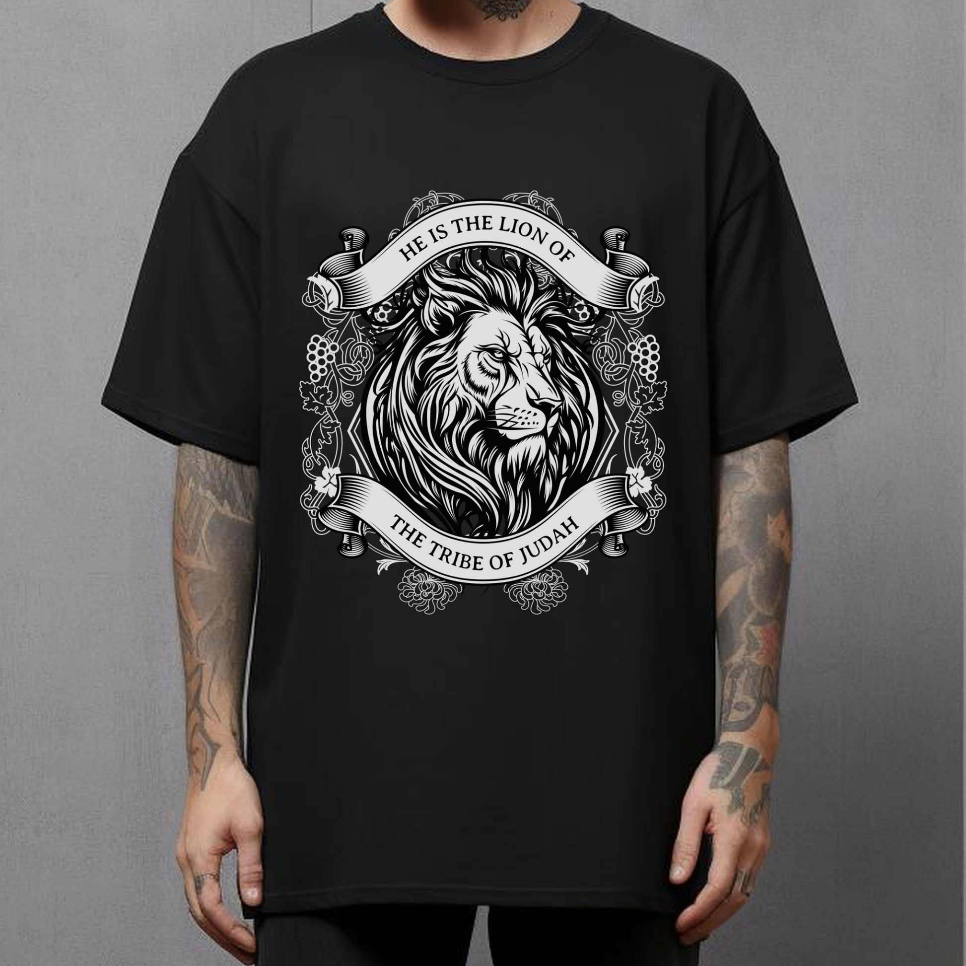 Men's Lion Of Judah T-Shirt Christian streetwear shirt