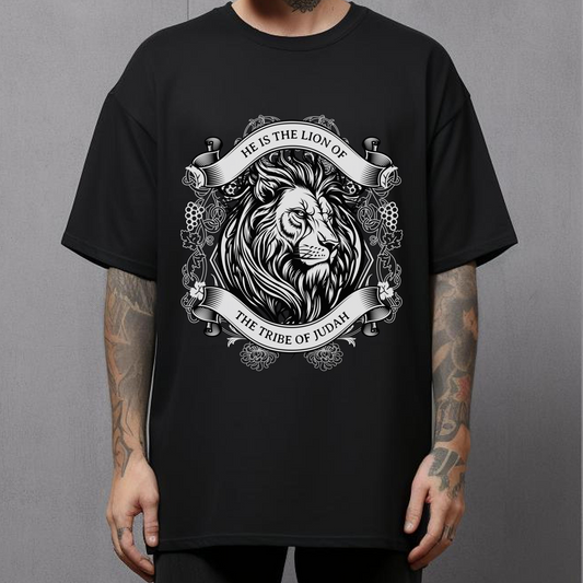 Men's Lion Of Judah T-Shirt Christian streetwear shirt