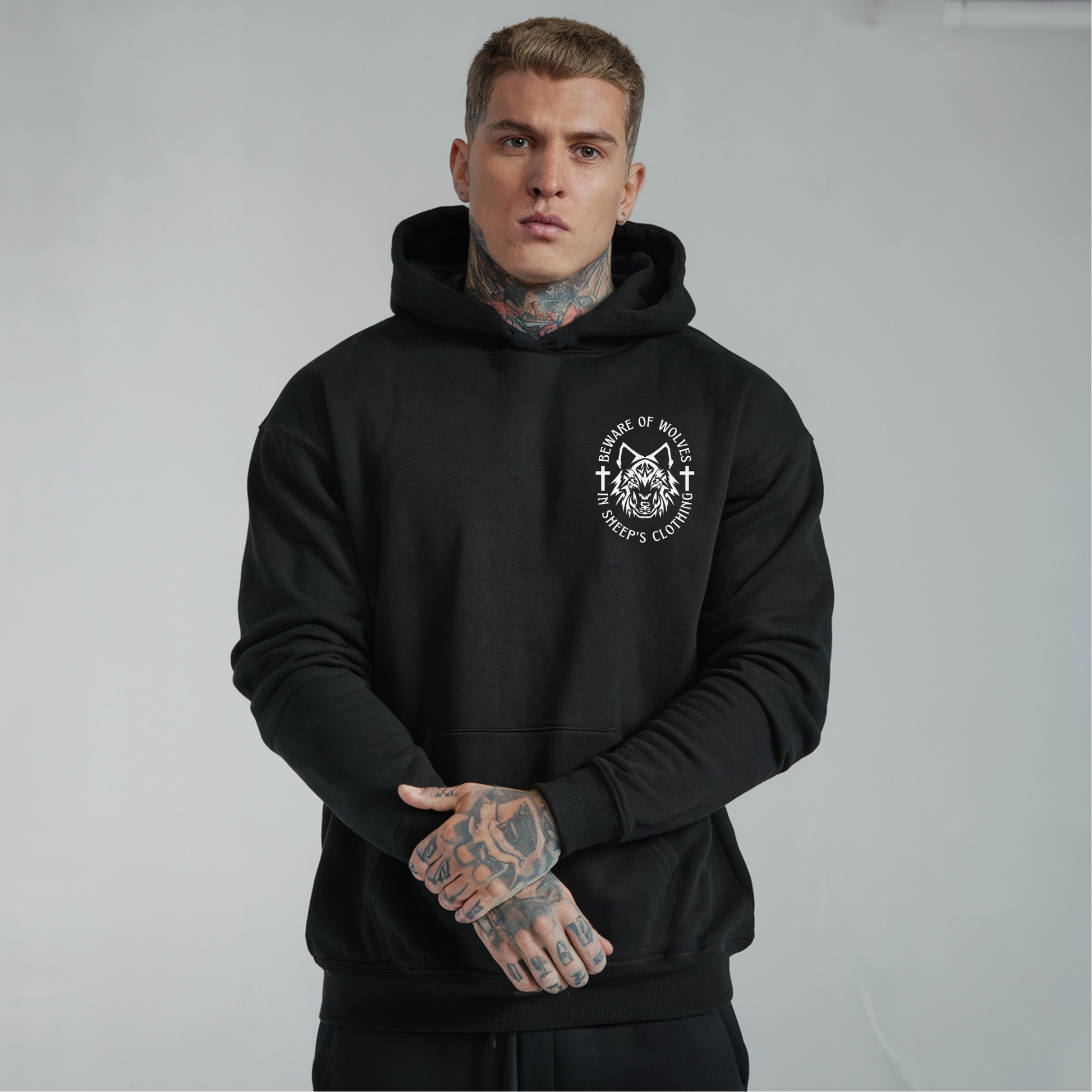 unisex alternative christian streetwear hoodie beware of wolves hoodie