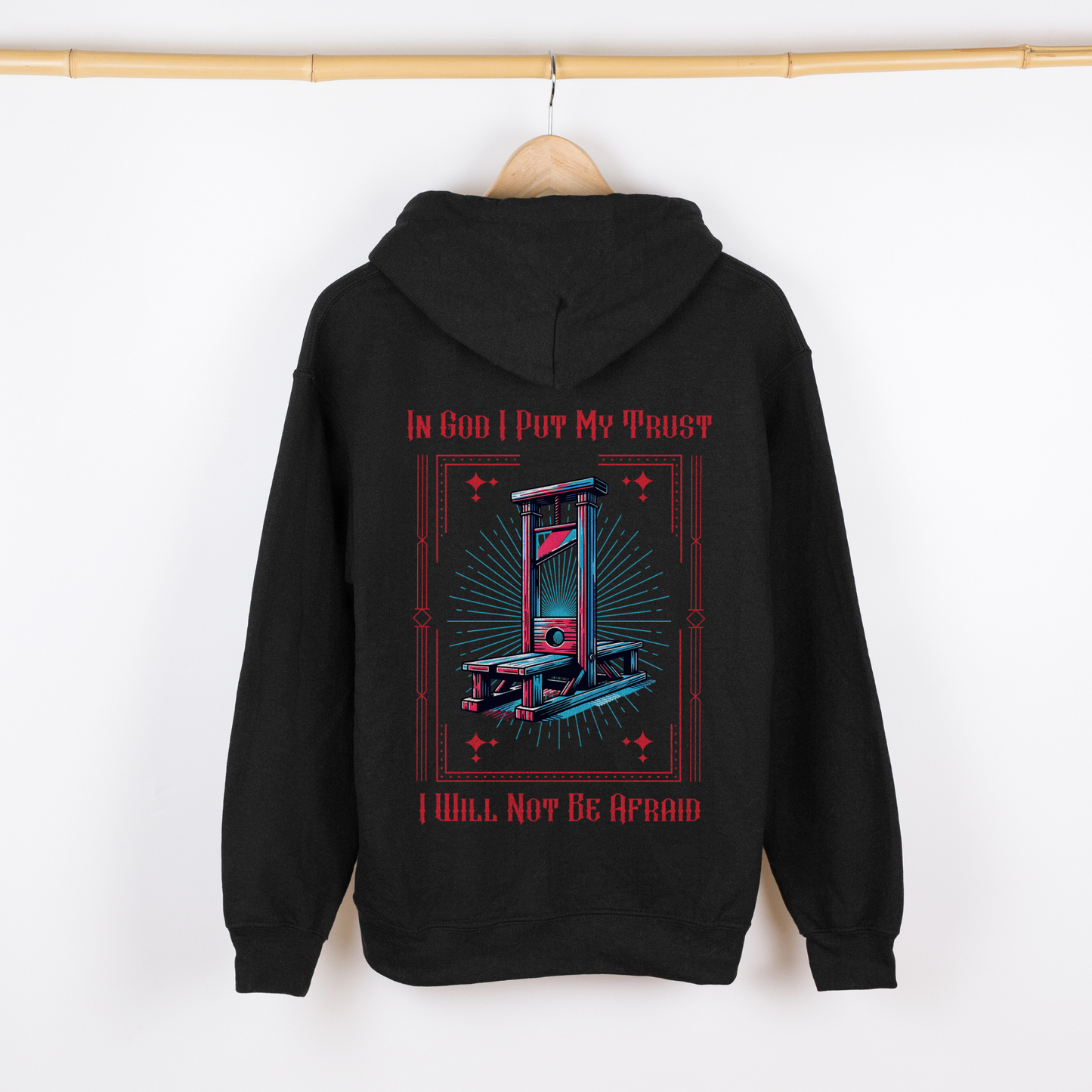 guillotine graphic alternative christian hoodie