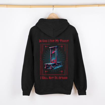 guillotine graphic alternative christian hoodie