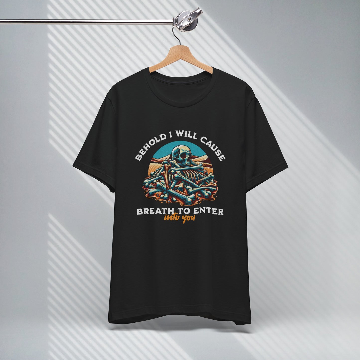 Men's Christian Streetwear Graphic T-Shirt, Ezekiel 37:5