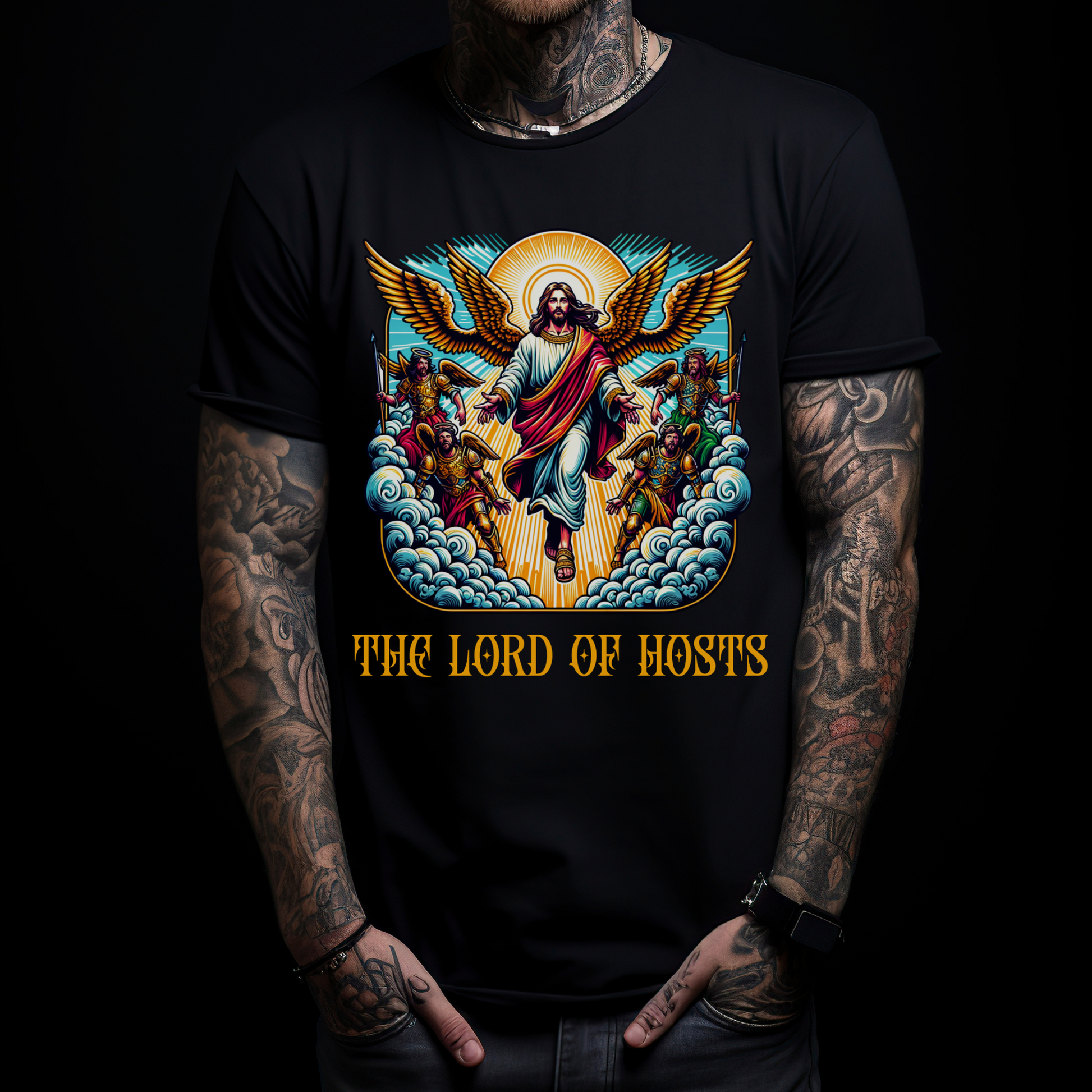 mens alternative christian tshirt the lord of hosts
