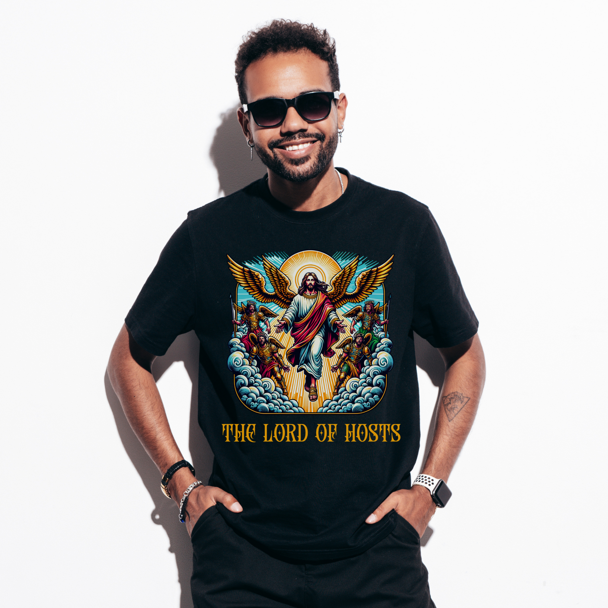 jesus graphic christian tshirt lord of hosts shirt