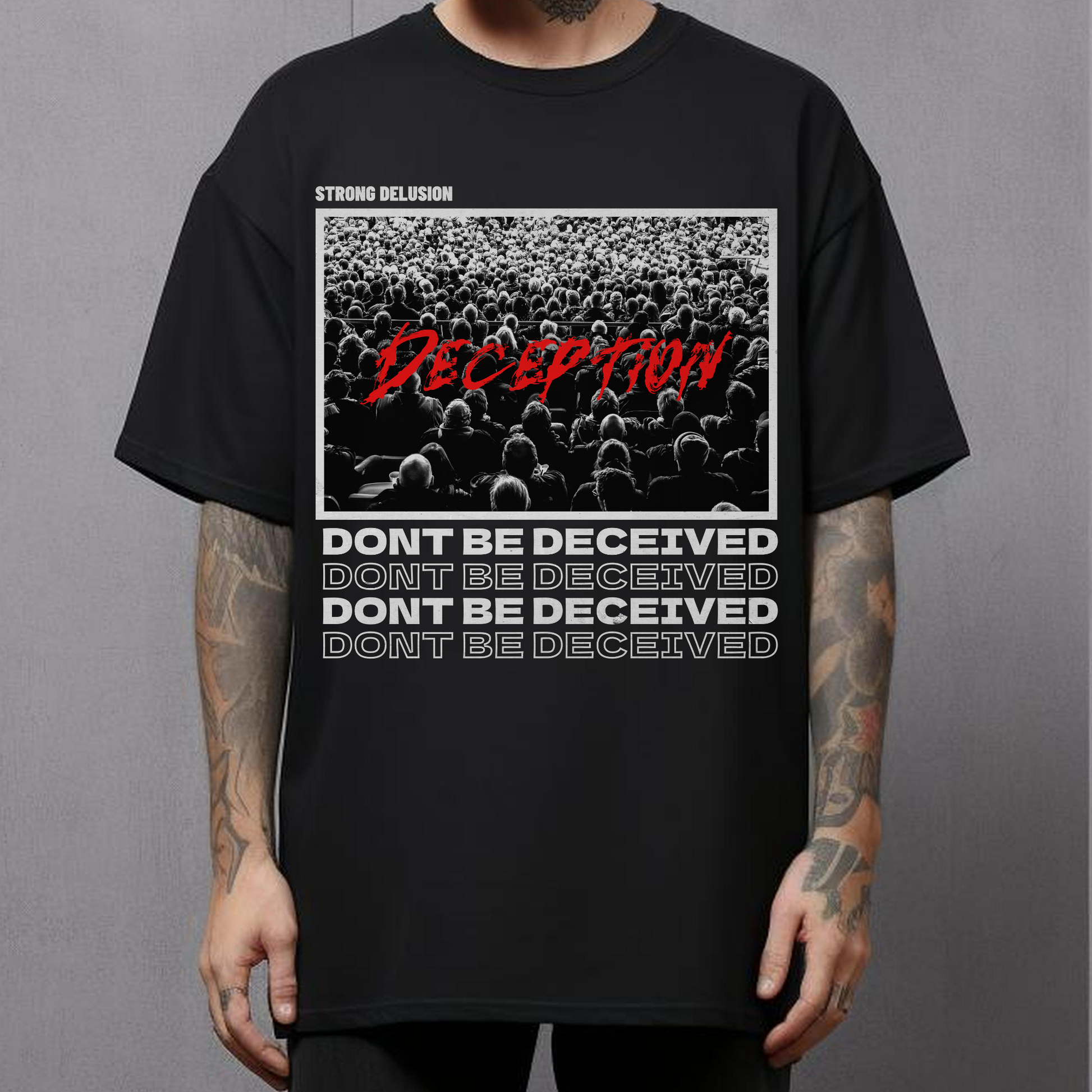 alternative christian tshirt, dont be deceived shirt for men
