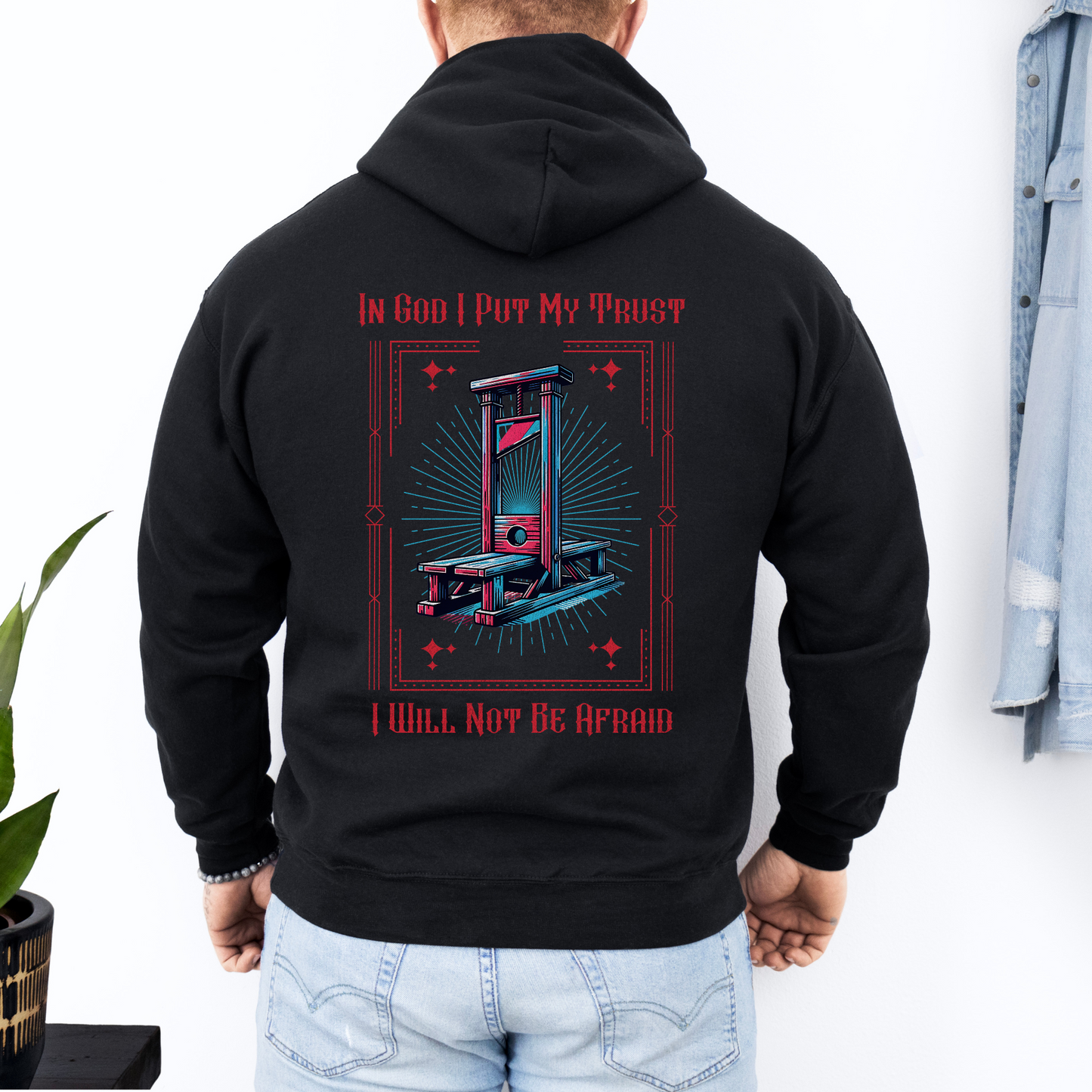 christian alternative streetwear hoodie guillotine graphic
