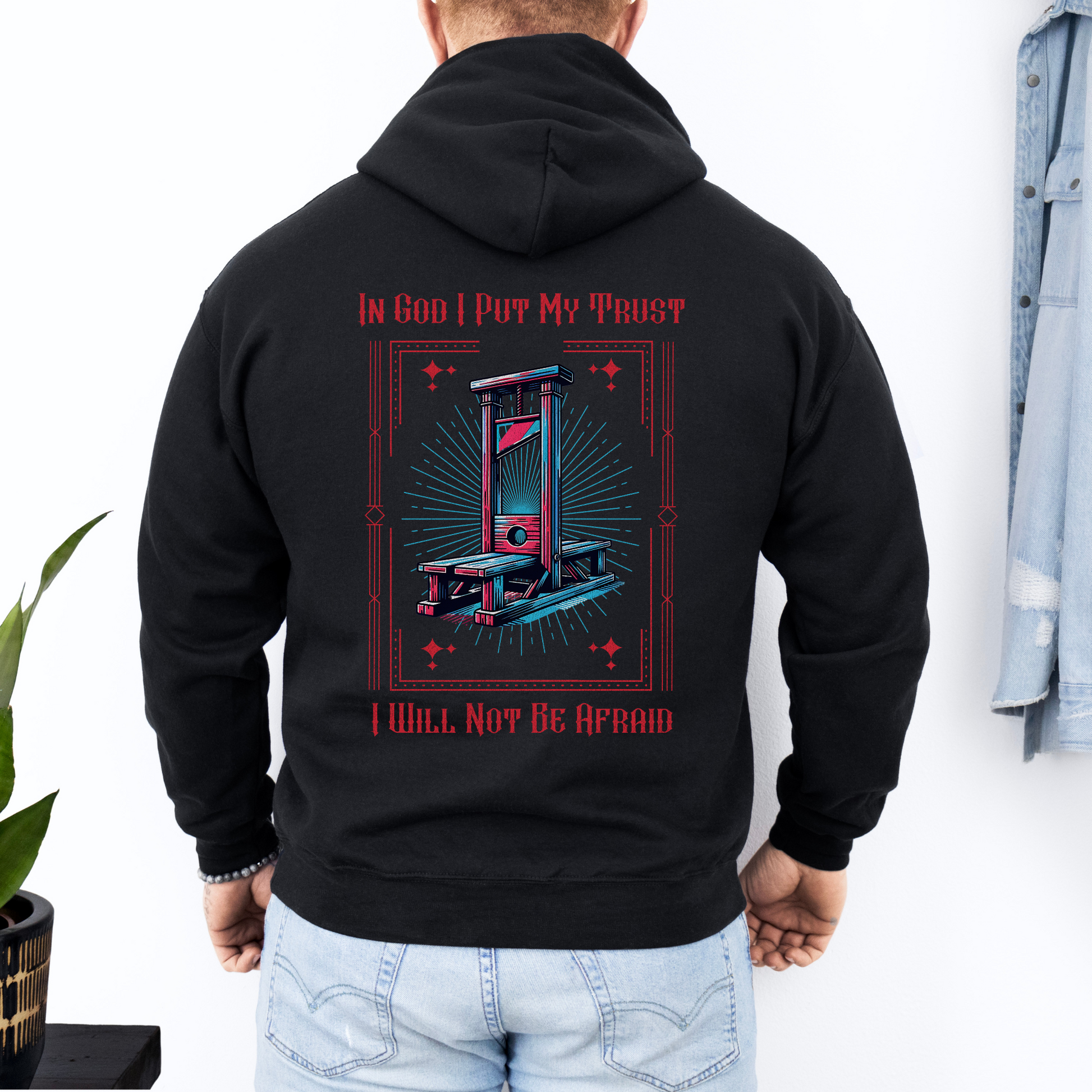 christian alternative streetwear hoodie guillotine graphic