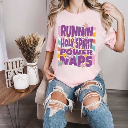 modern christian t shirt for women in pink, holy spirit shirt