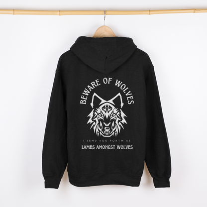 Beware of Wolves Hoodie- Alternative Christian Streetwear