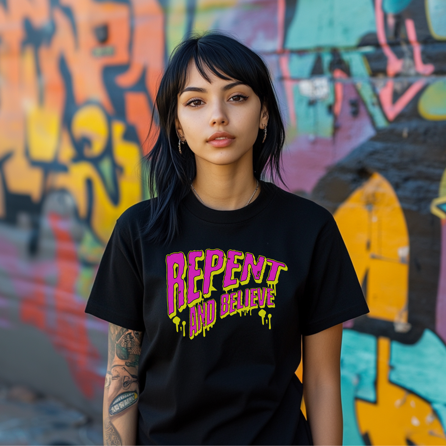 unisex alt christian clothing repent and believe