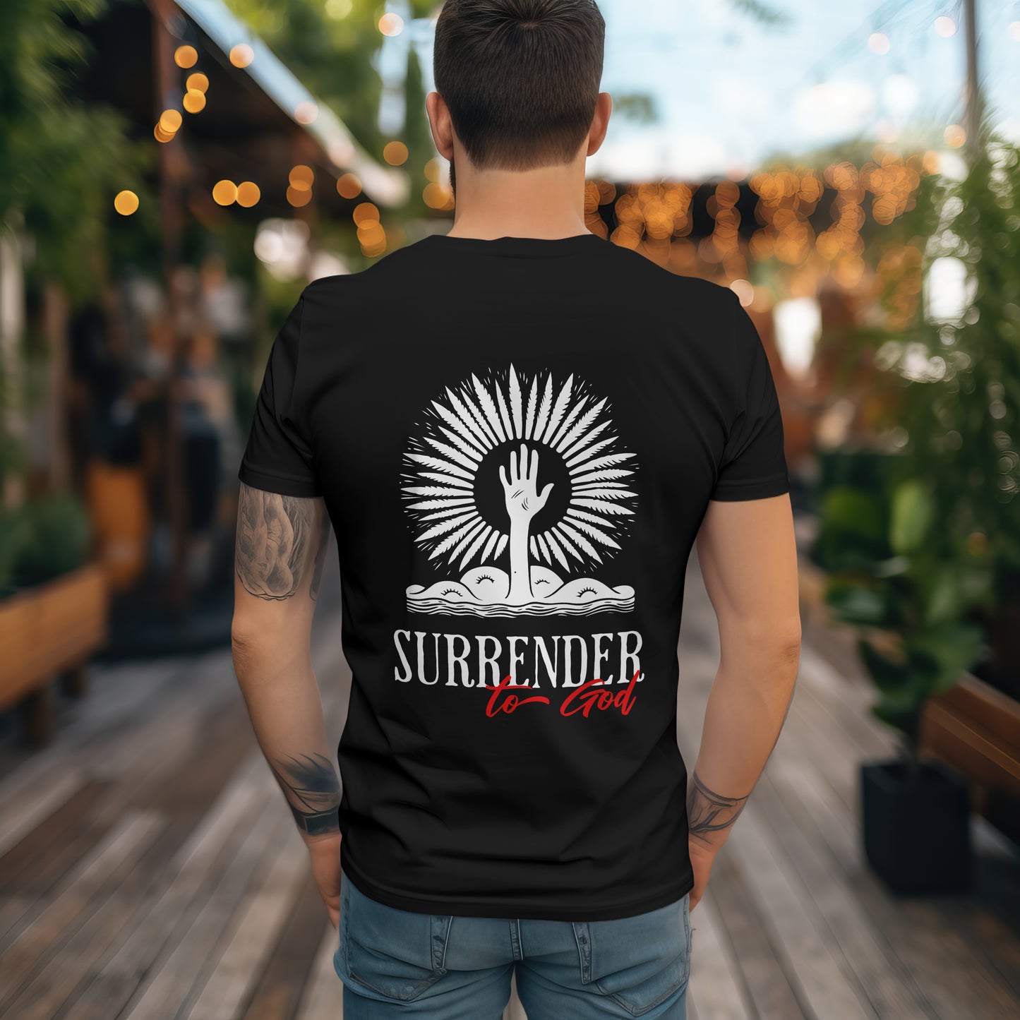 Surrendered To God-Christian Streetwear Tee