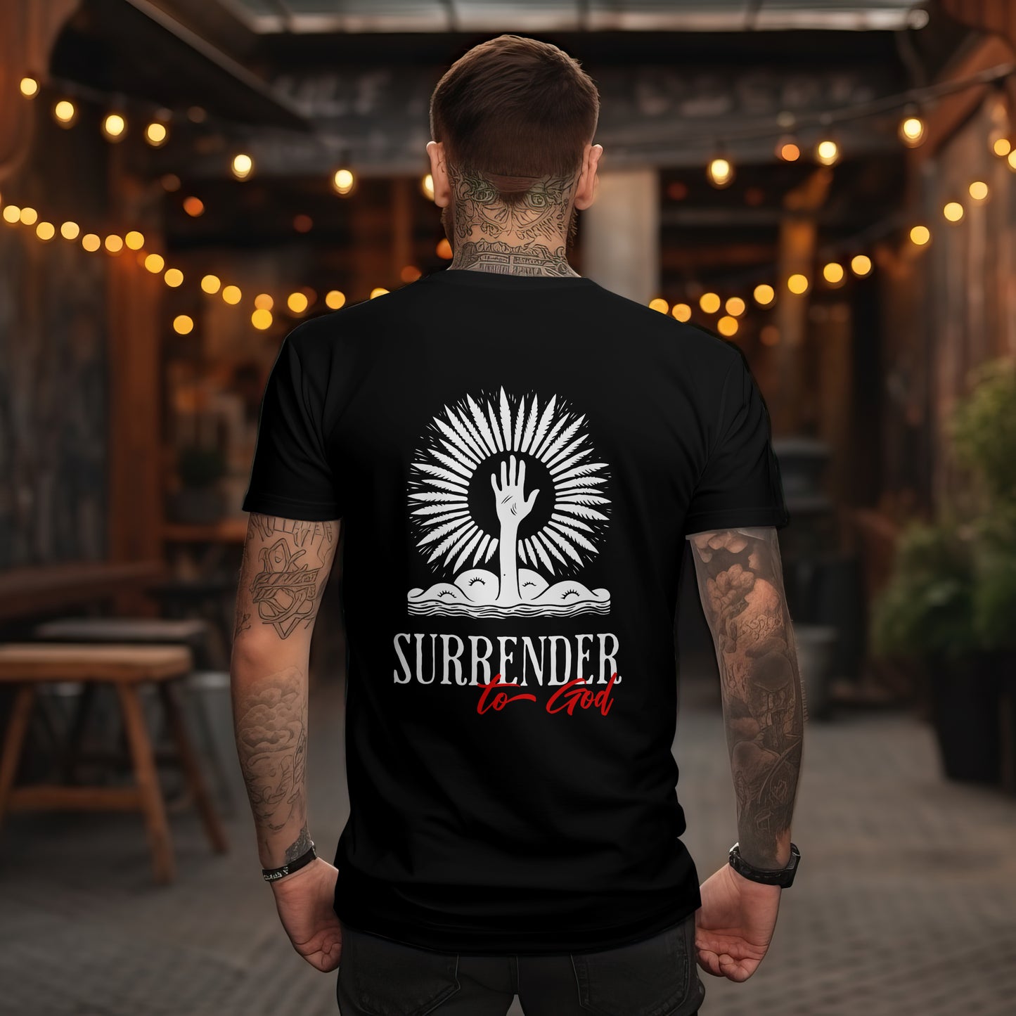 Surrendered To God-Christian Streetwear Tee