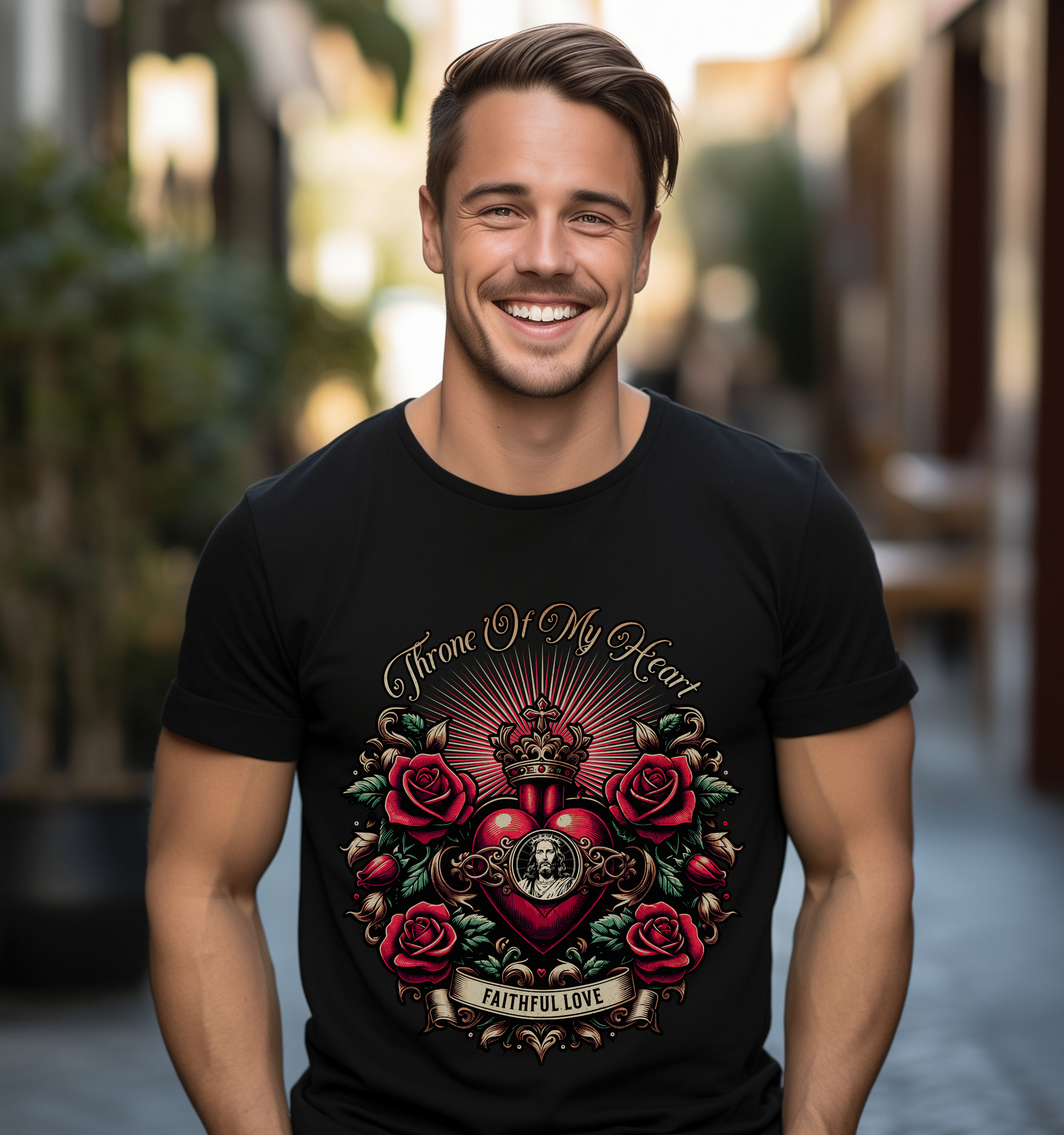 jesus mens christian graphic tee