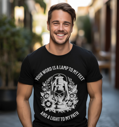 "Your Word is a Lamp" Unisex Christian Bible Verse Tee