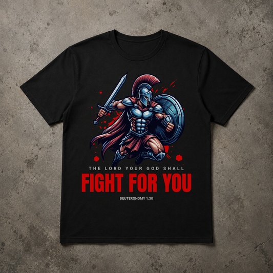 God Shall Fight For You-Christian Graphic T-shirt