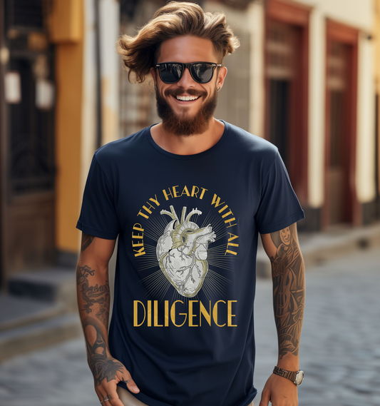Keep Thy Heart With All Diligence-Christian Streetwear T-shirt, alternative christian clothing brand