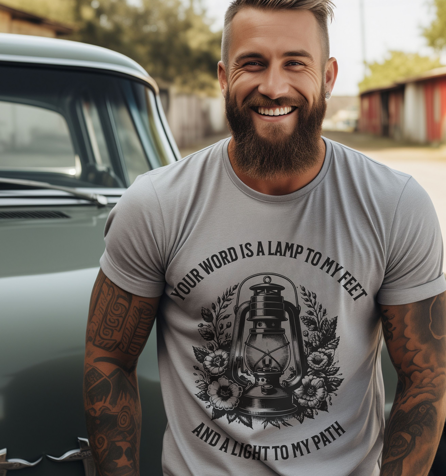 "Your Word is a Lamp" Unisex Christian Bible Verse Tee