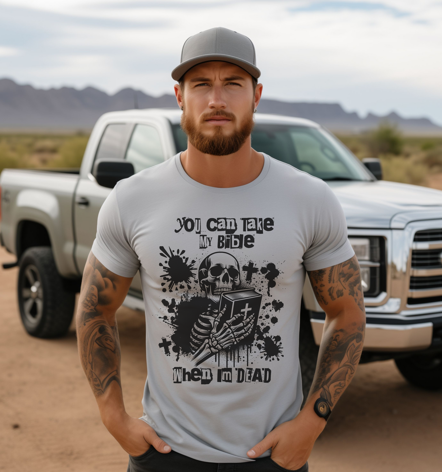 You Can Take My Bible When I'm Dead-Men's Funny Christian Shirt