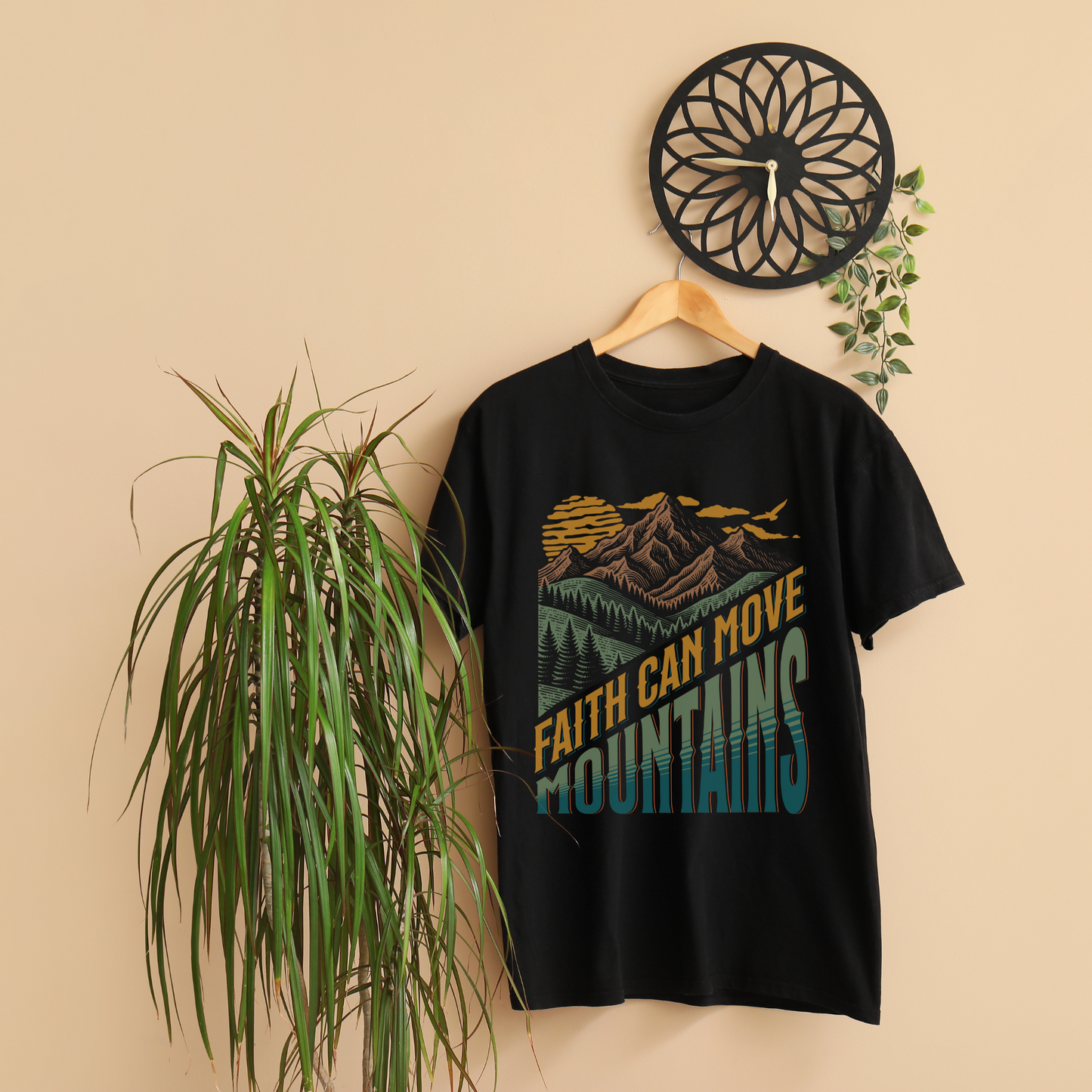 Unisex Faith Can Move Mountains Christian T-Shirt