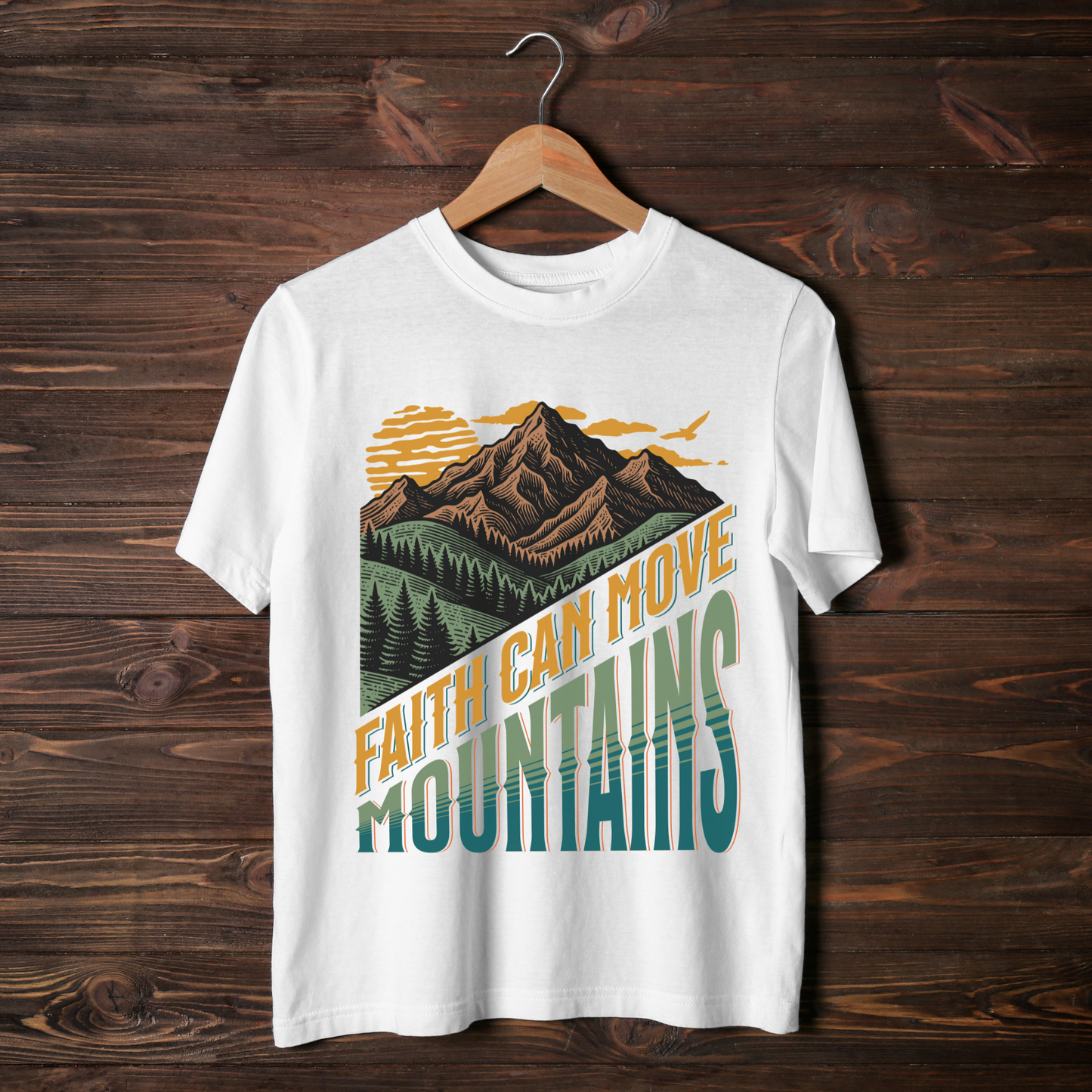 Unisex Faith Can Move Mountains Christian T-Shirt