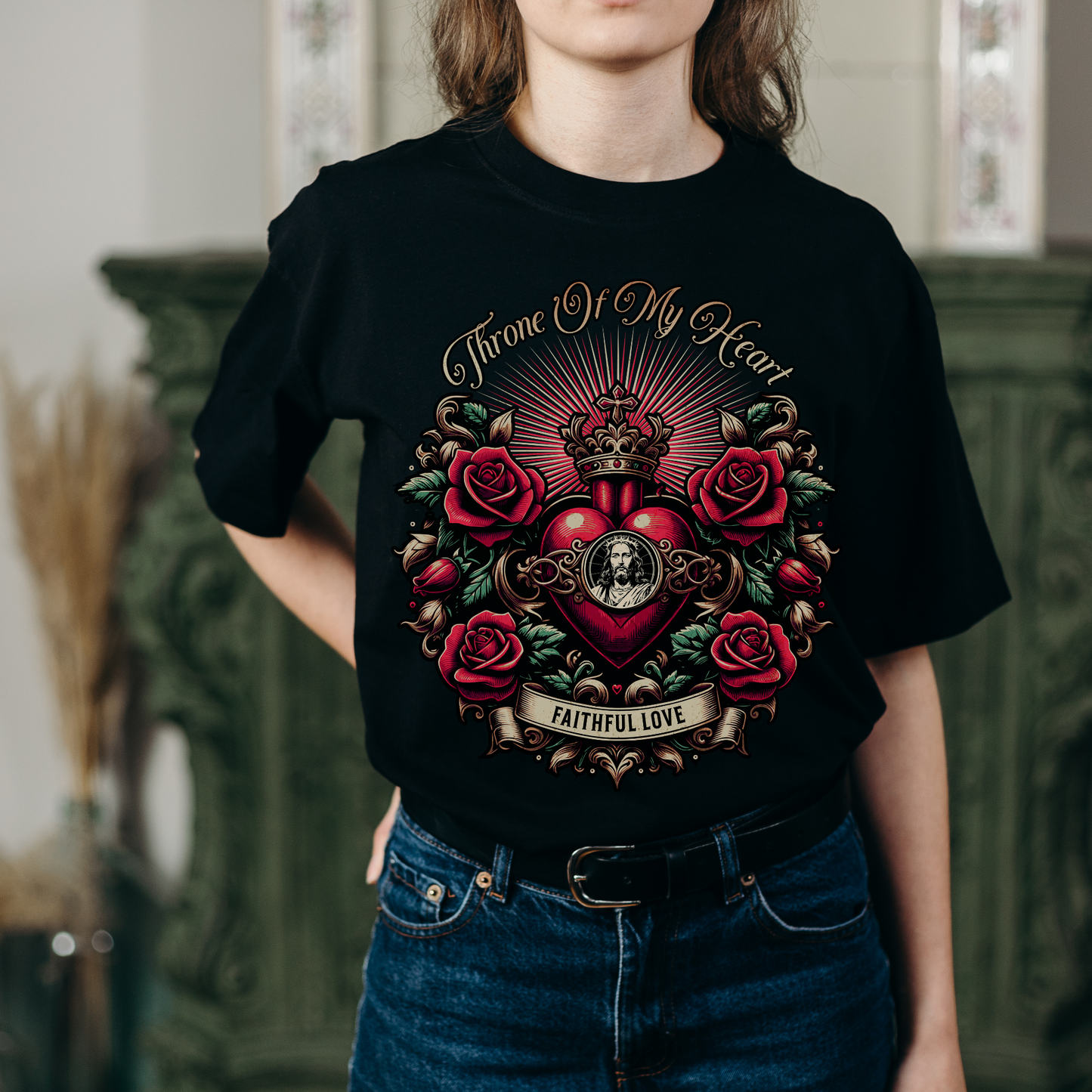 Throne Of My Heart-Christian Tattoo Jesus Shirt