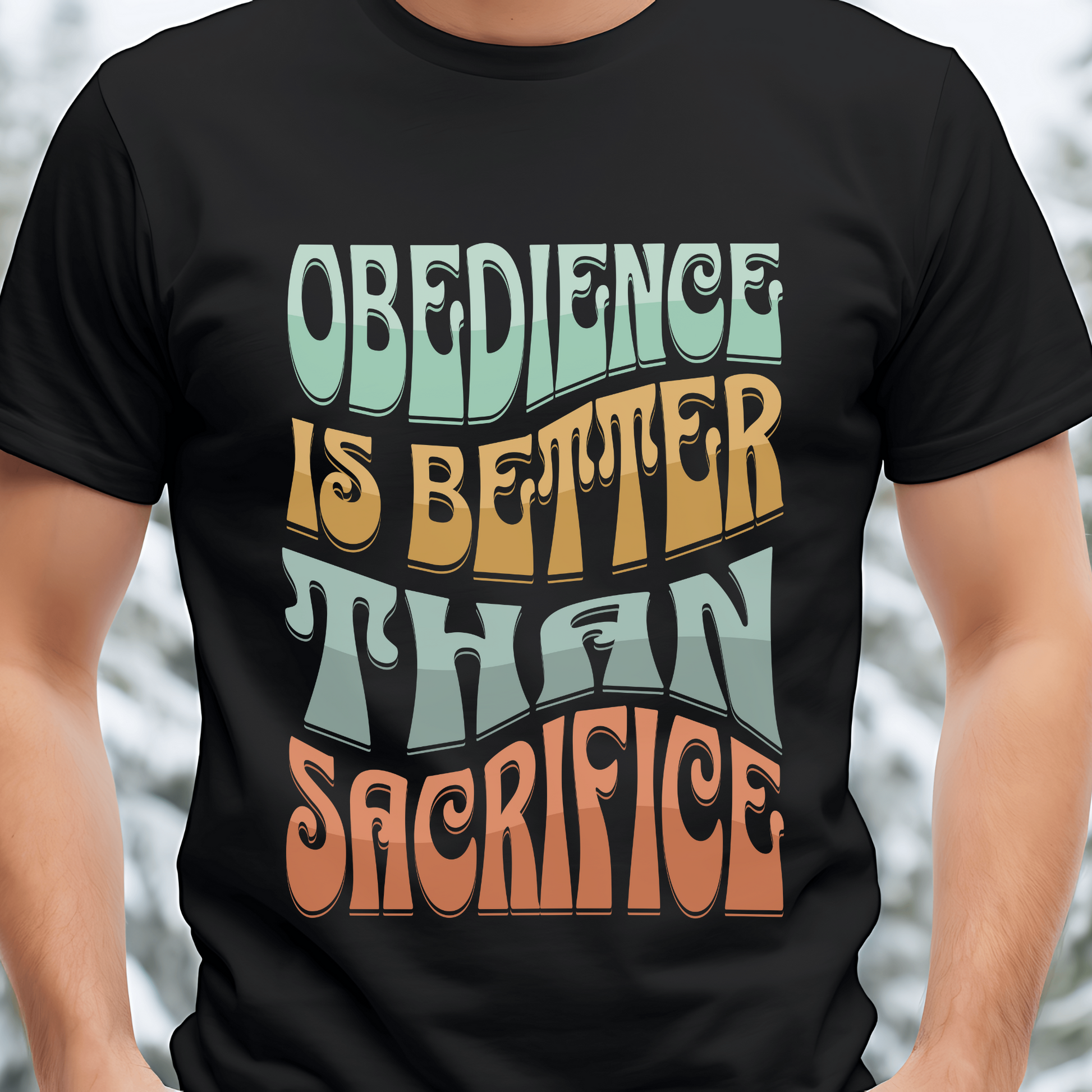 scripture shirt for men in black