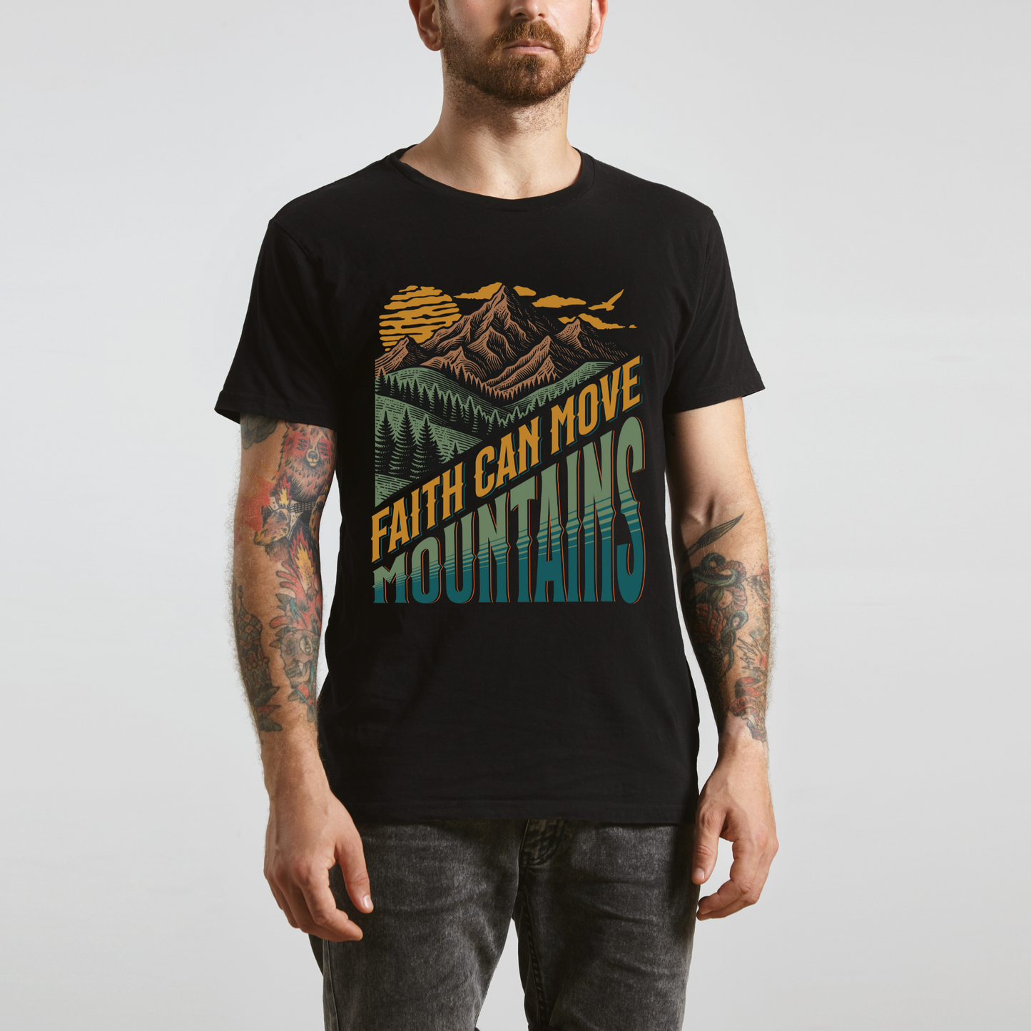 Unisex Faith Can Move Mountains Christian T-Shirt