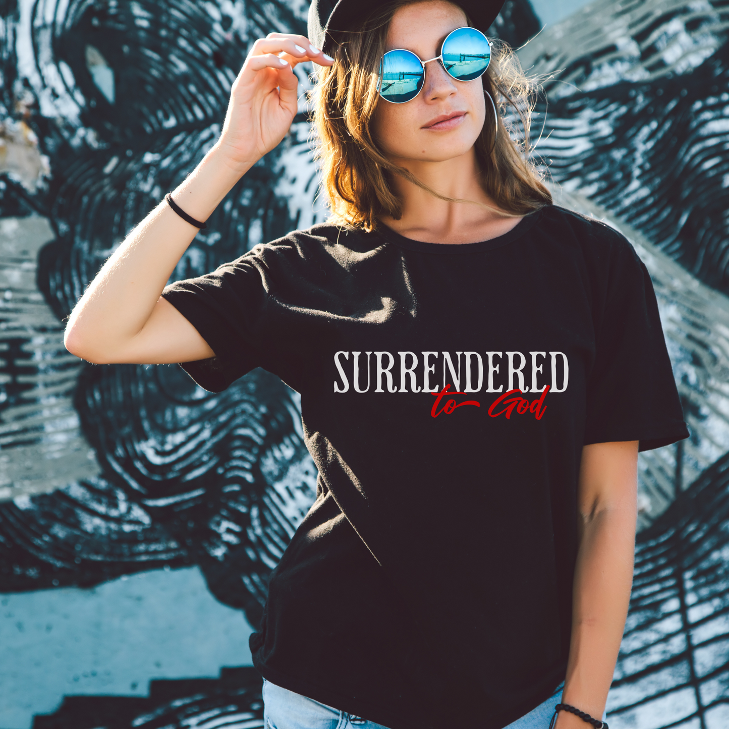 Surrendered To God-Christian Streetwear Tee