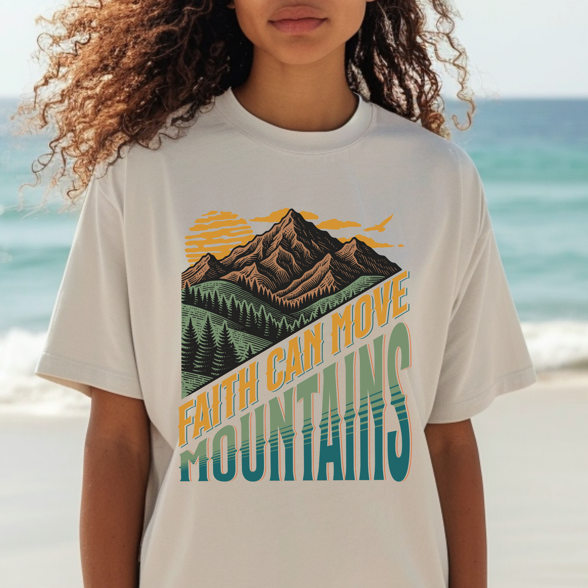 christian graphic tee faith can move mountains