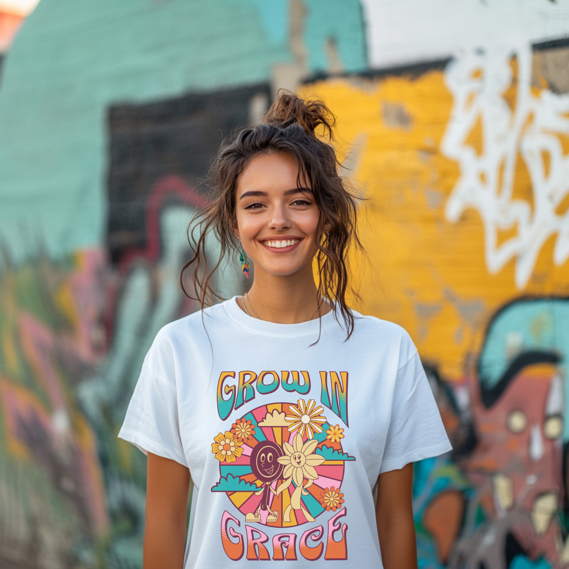 Grow In Grace Women's Christian T-Shirt, Cute Christian Shirt