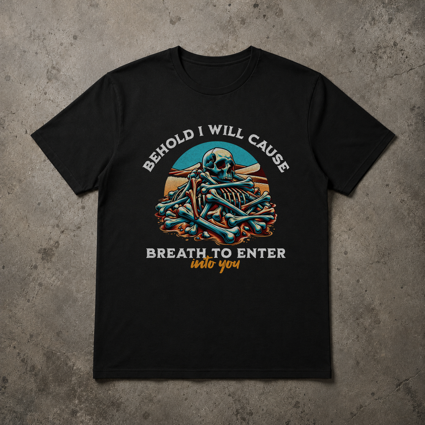 Ezekiel 37:5 Christian Streetwear Graphic T-Shirt